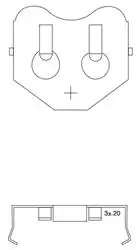 12BH403-GR 电池座、卡扣和接头